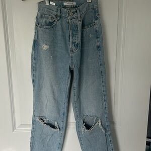 PacSun Ripped Knee Dad Jeans,size 24